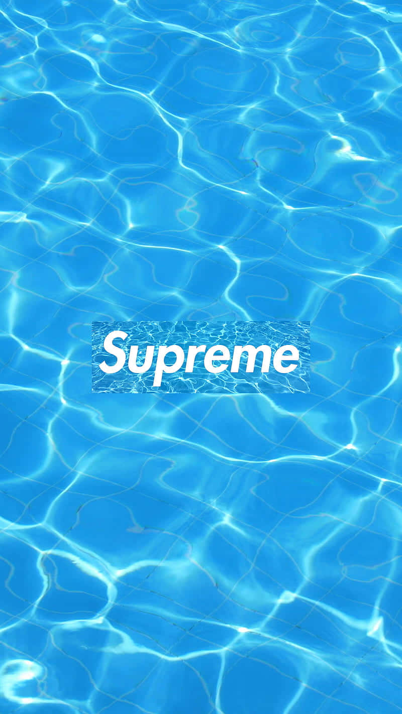 Supreme Logo In The Water Background
