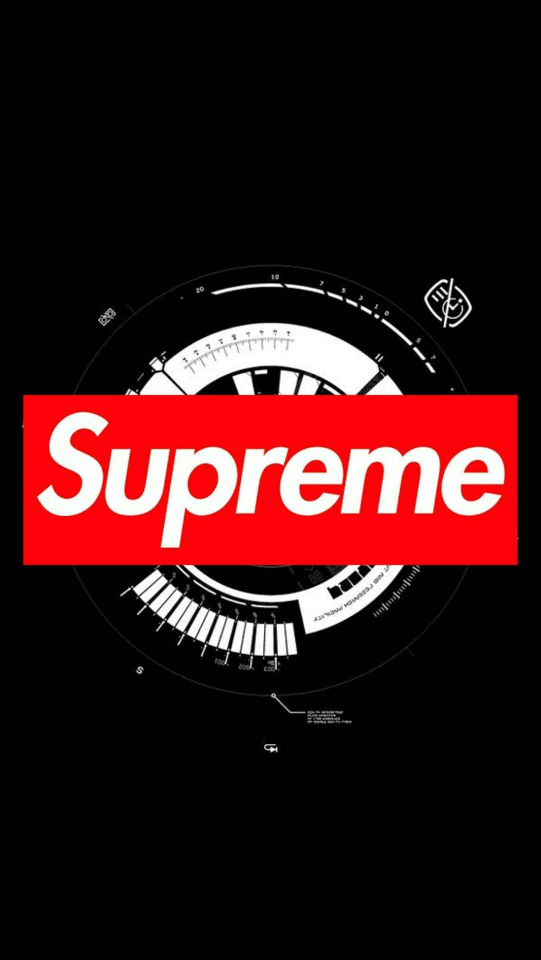 Supreme Logo On A Black Background Background