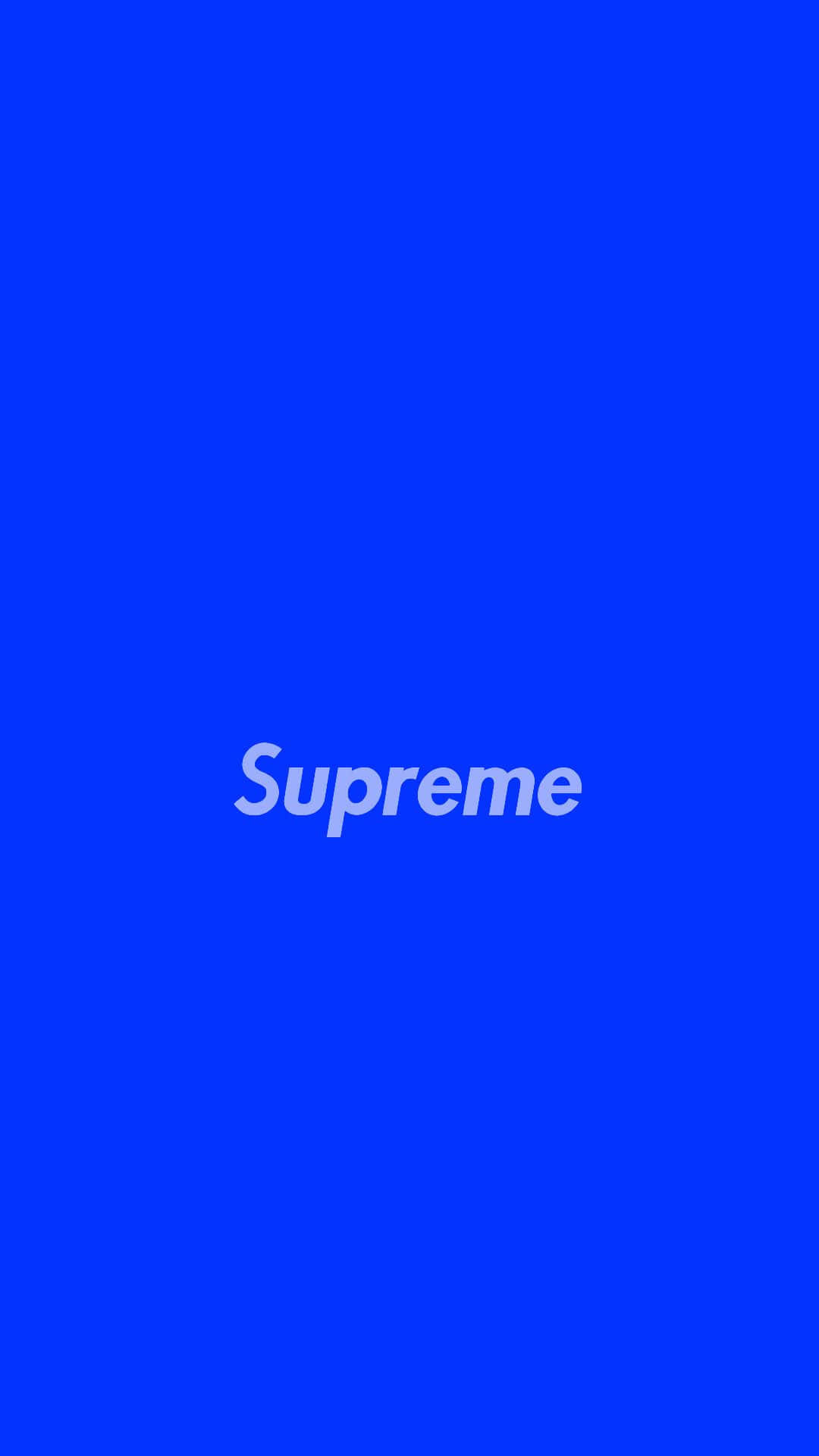 Supreme Logo On A Blue Background Background