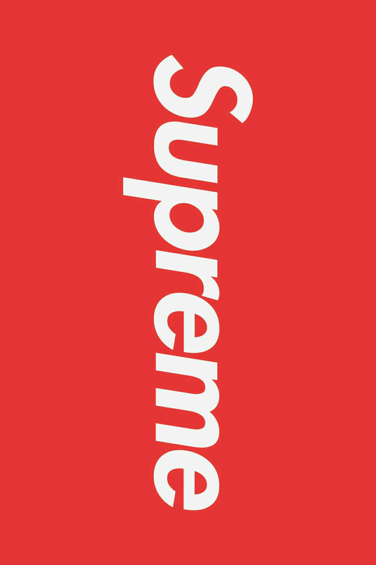 Supreme Logo On A Red Background Background