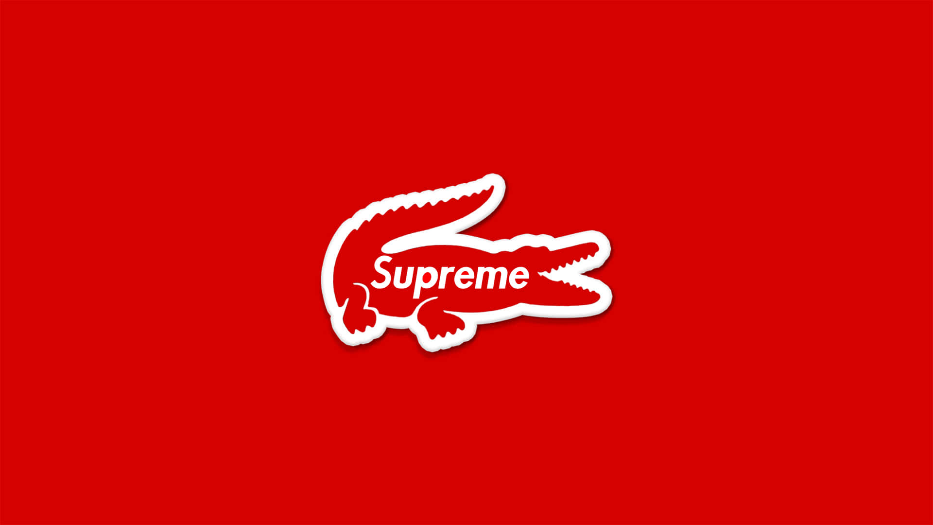 Supreme Logo On A Red Background