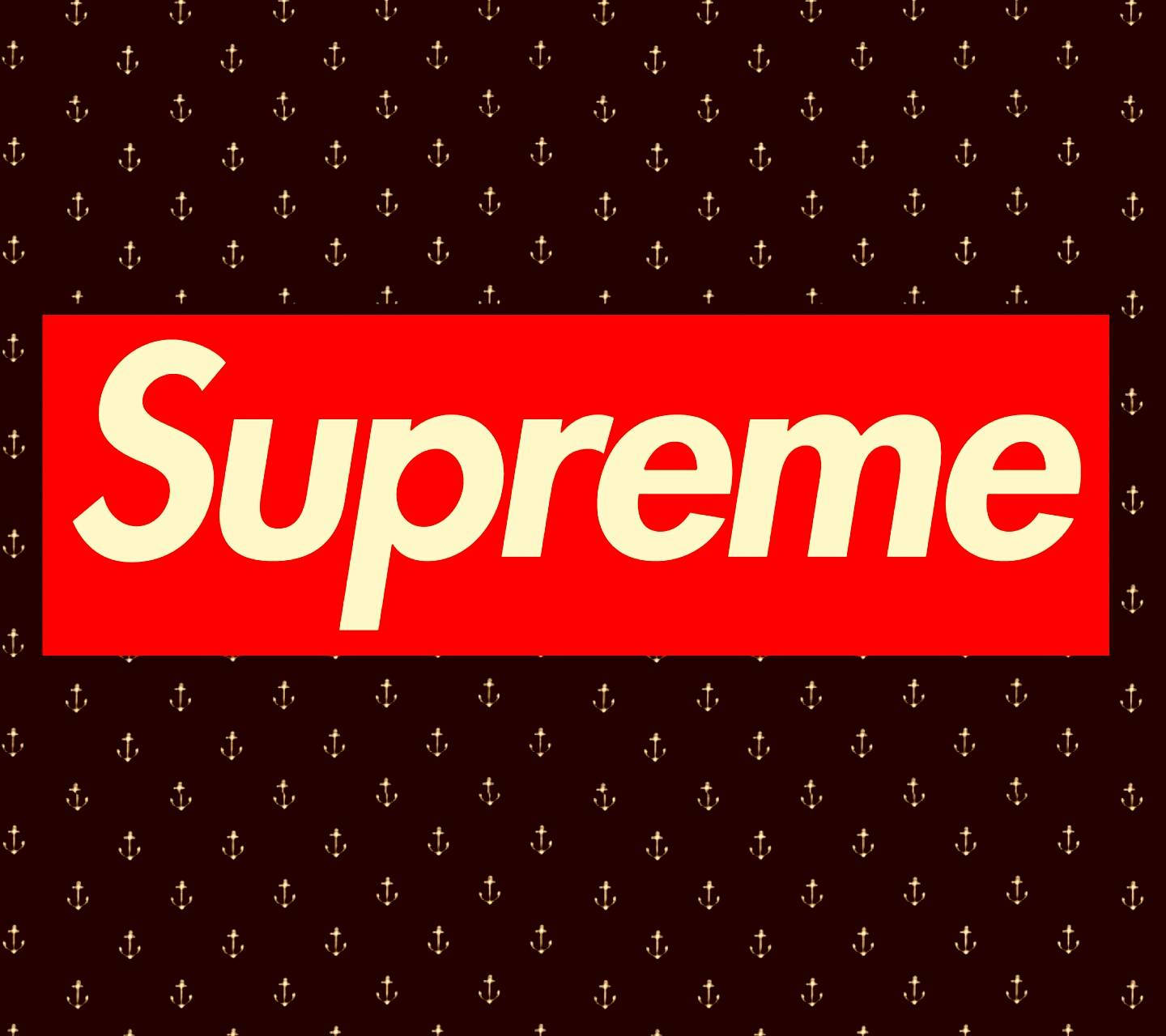 Supreme Logo On Vintage Pattern Background