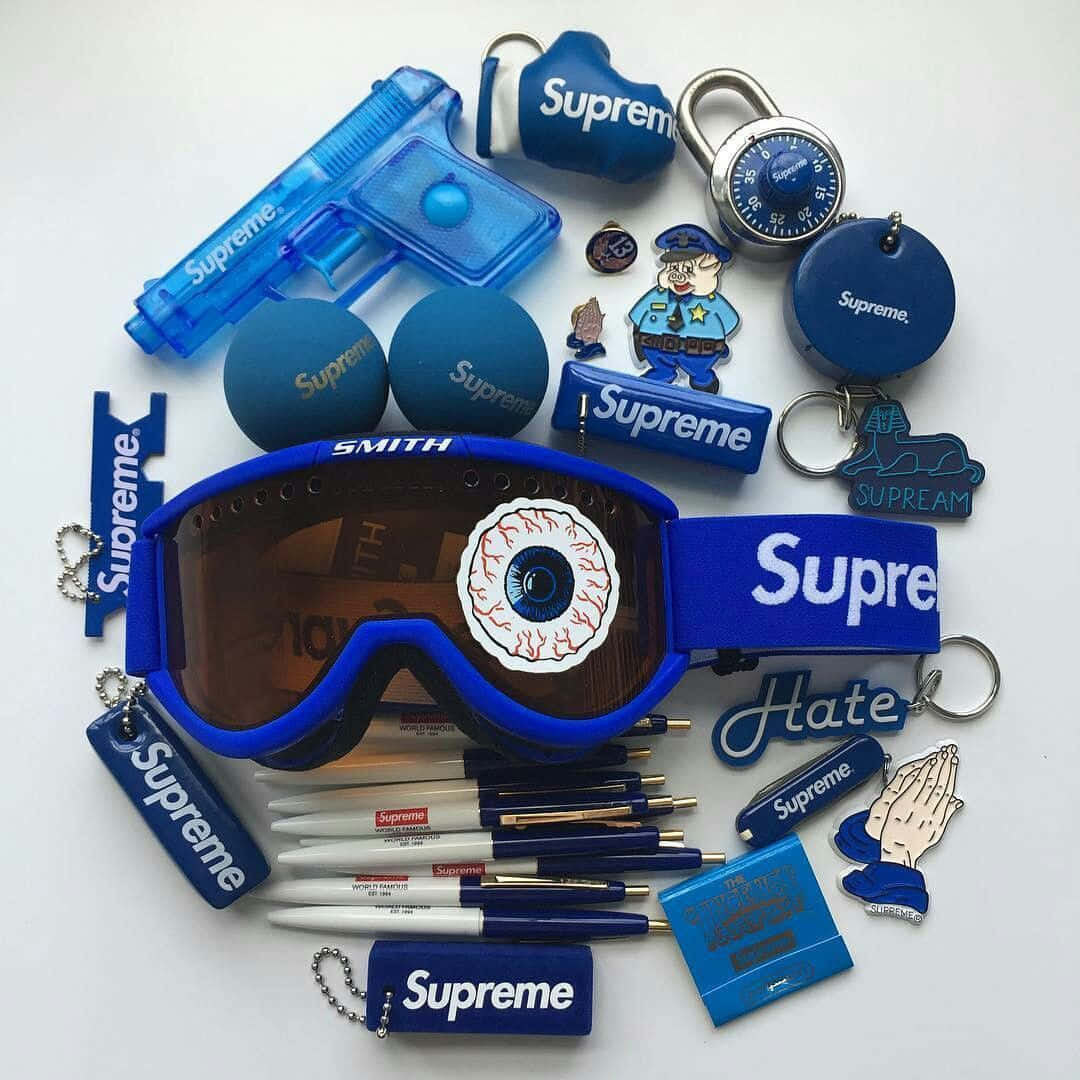 Supreme Luxury: The Blue Supreme Collection Background