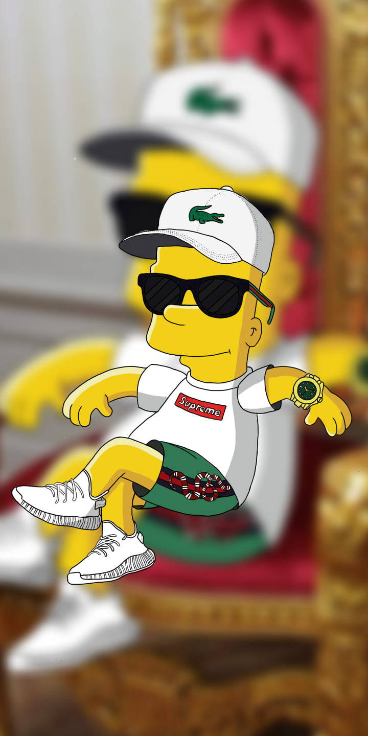 Supreme Outfit Bart Simpson Background