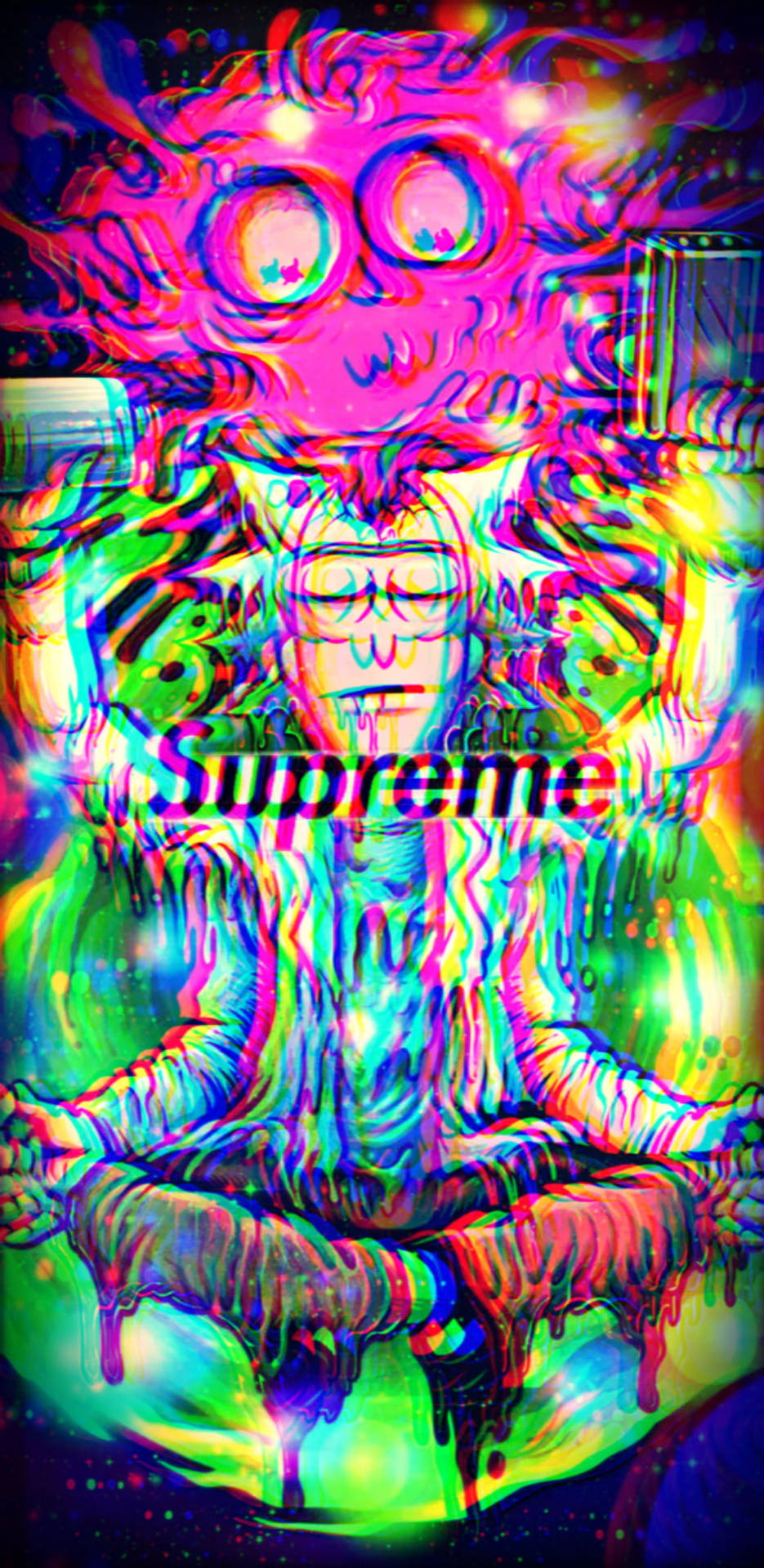 Supreme Rick And Morty Trippy Background
