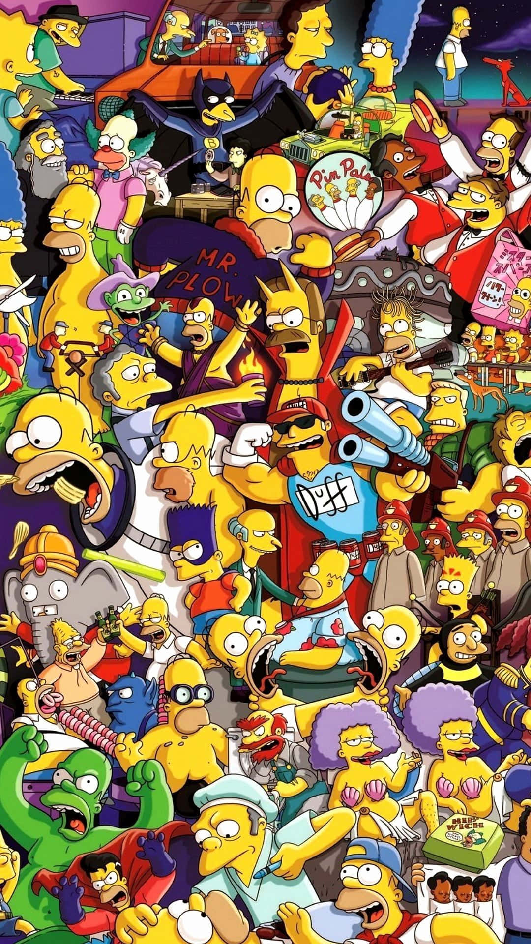 Supreme Simpson Spreading Joy And Happiness Background