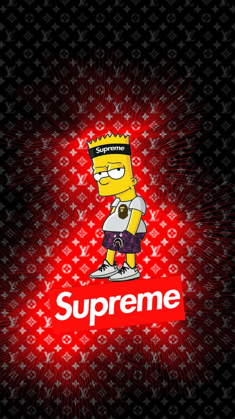 Supreme Simpson Walking Towards A New Adventure Background