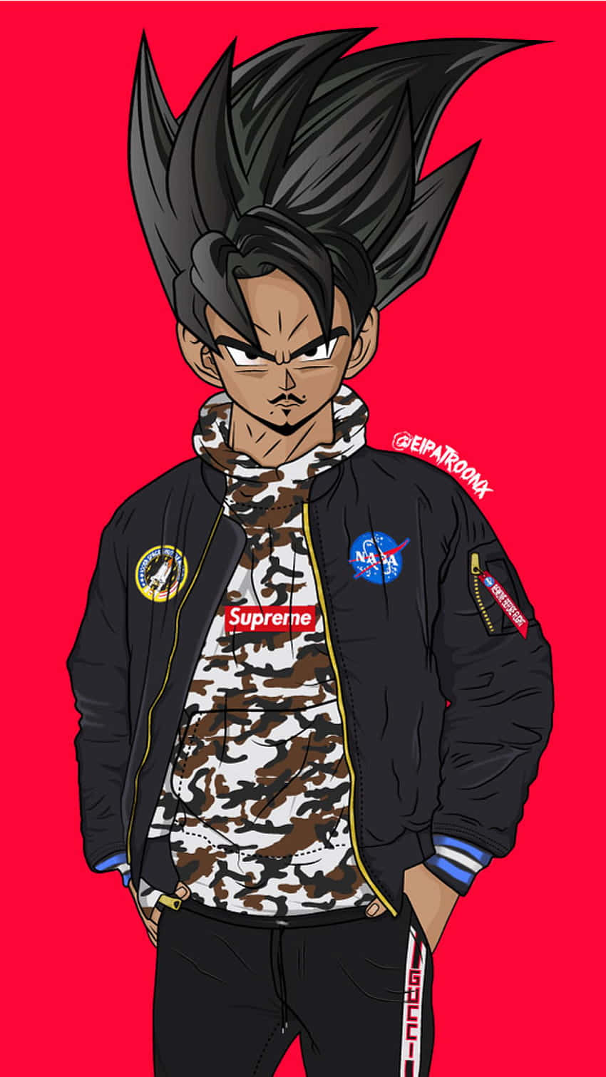 Supreme Vegeta Stands Victorious Against His Enemies Background