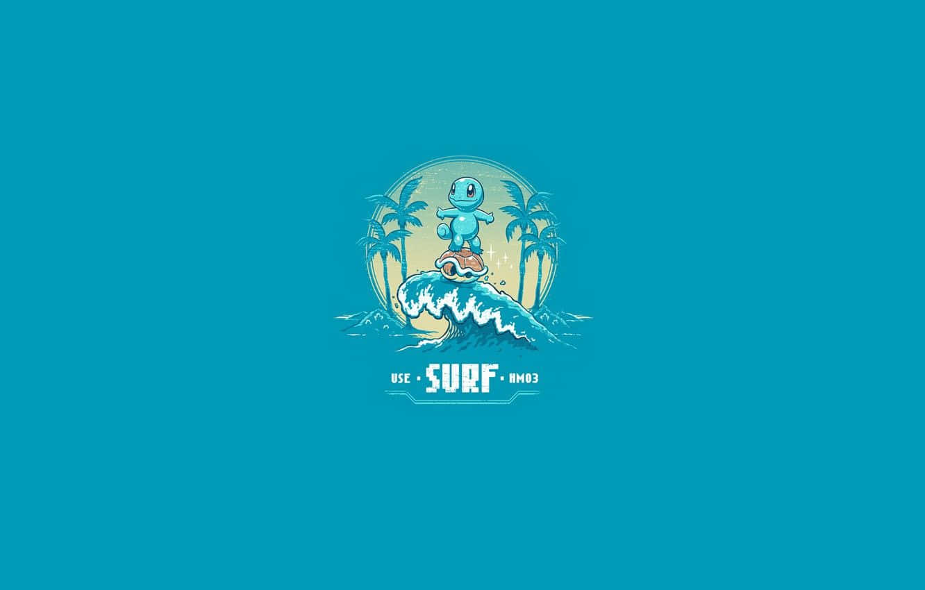 Surf Logo On A Blue Background