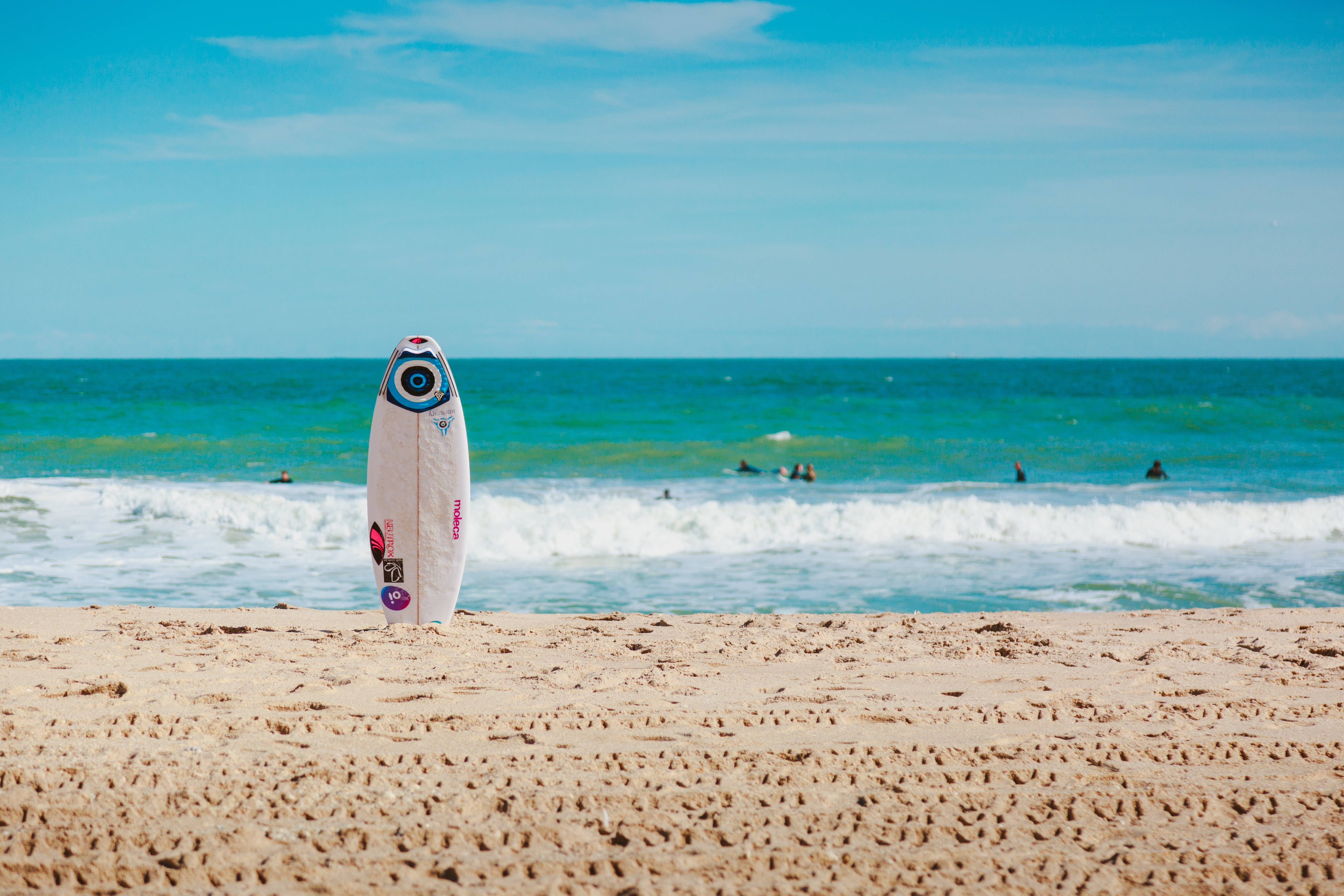 Surfboard In The Sand 1920x1080 Hd Beach Desktop Background