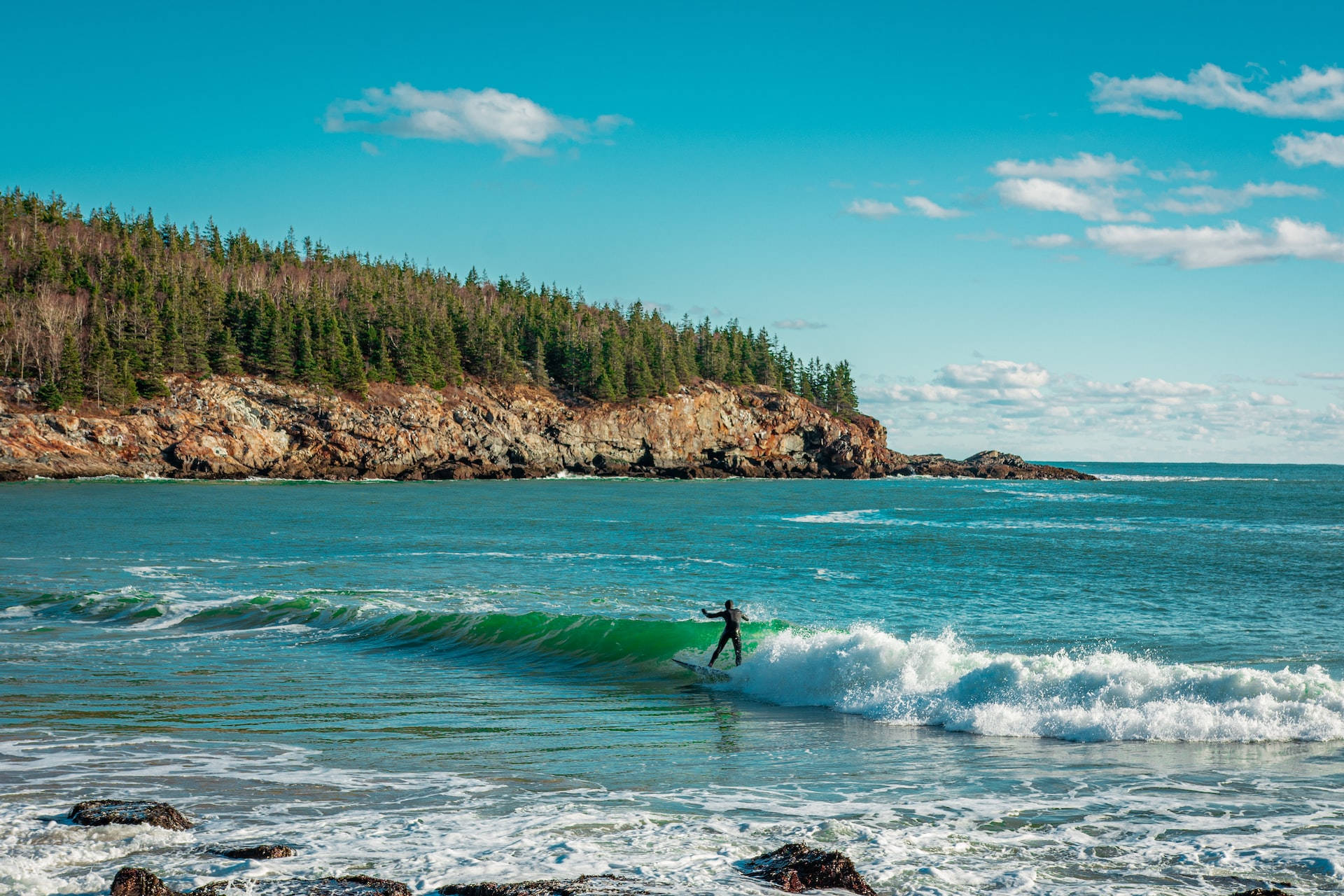 Surfing At Acadia National Park