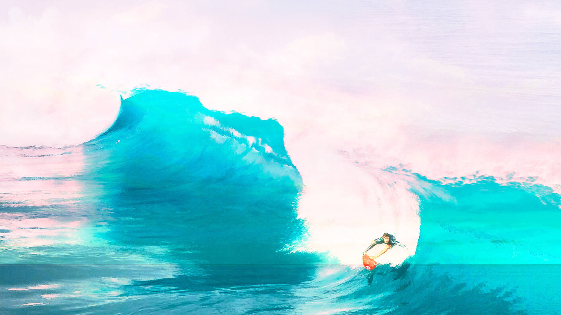 Surfing Painting Background