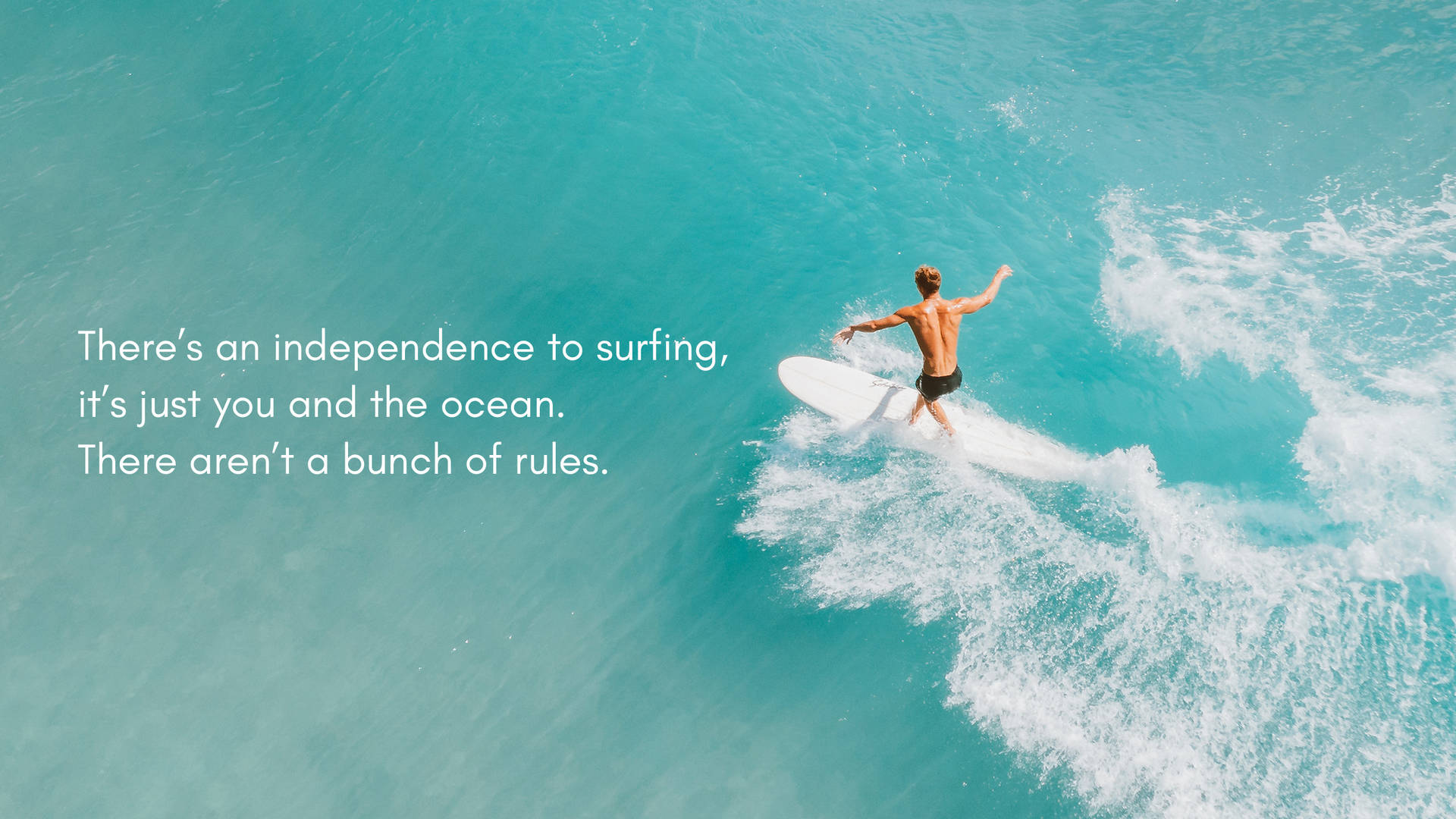 Surfing You And The Ocean Quote Background