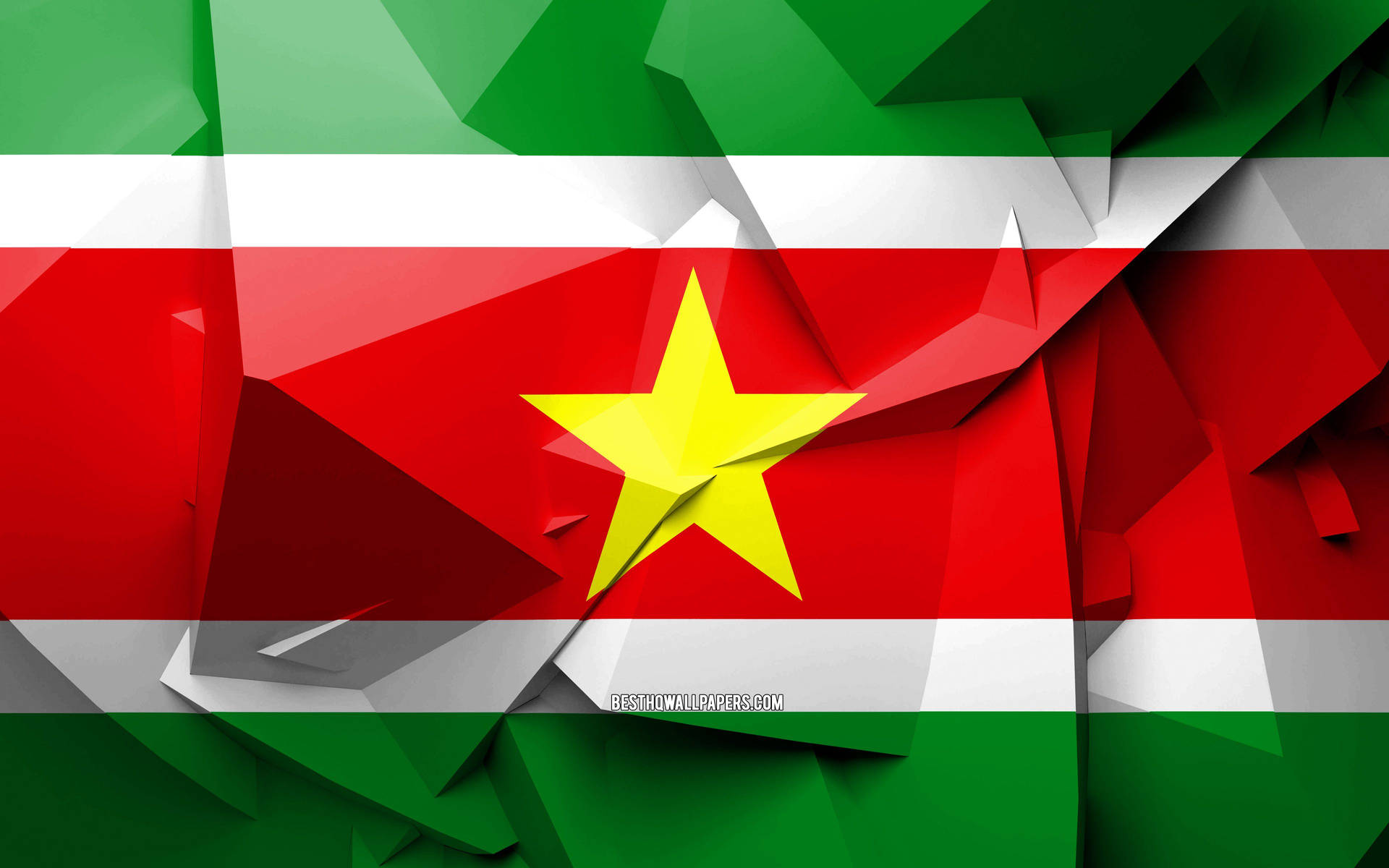 Suriname Flag Digital Art Background