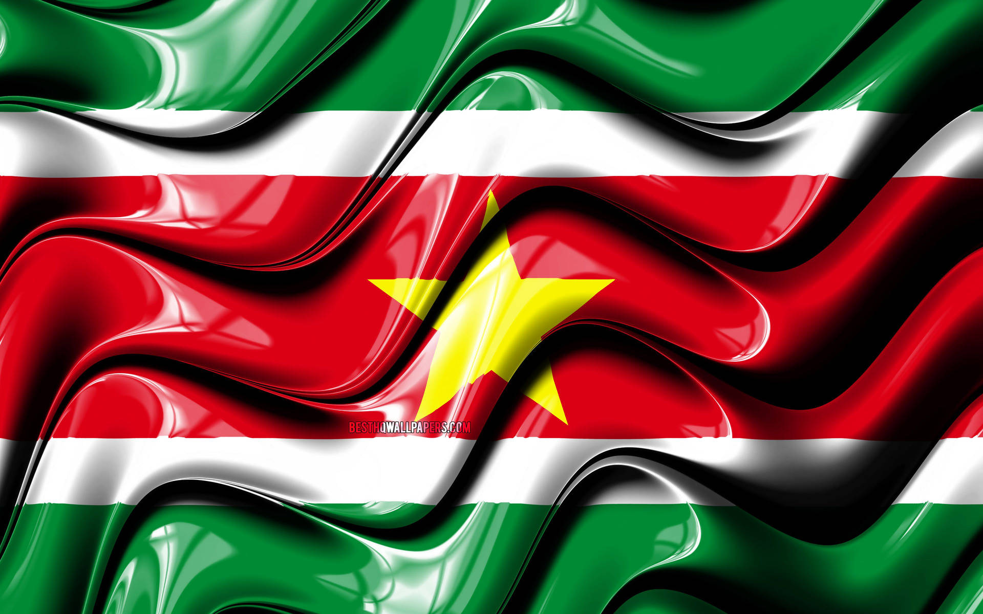 Suriname Flag Swirl Background