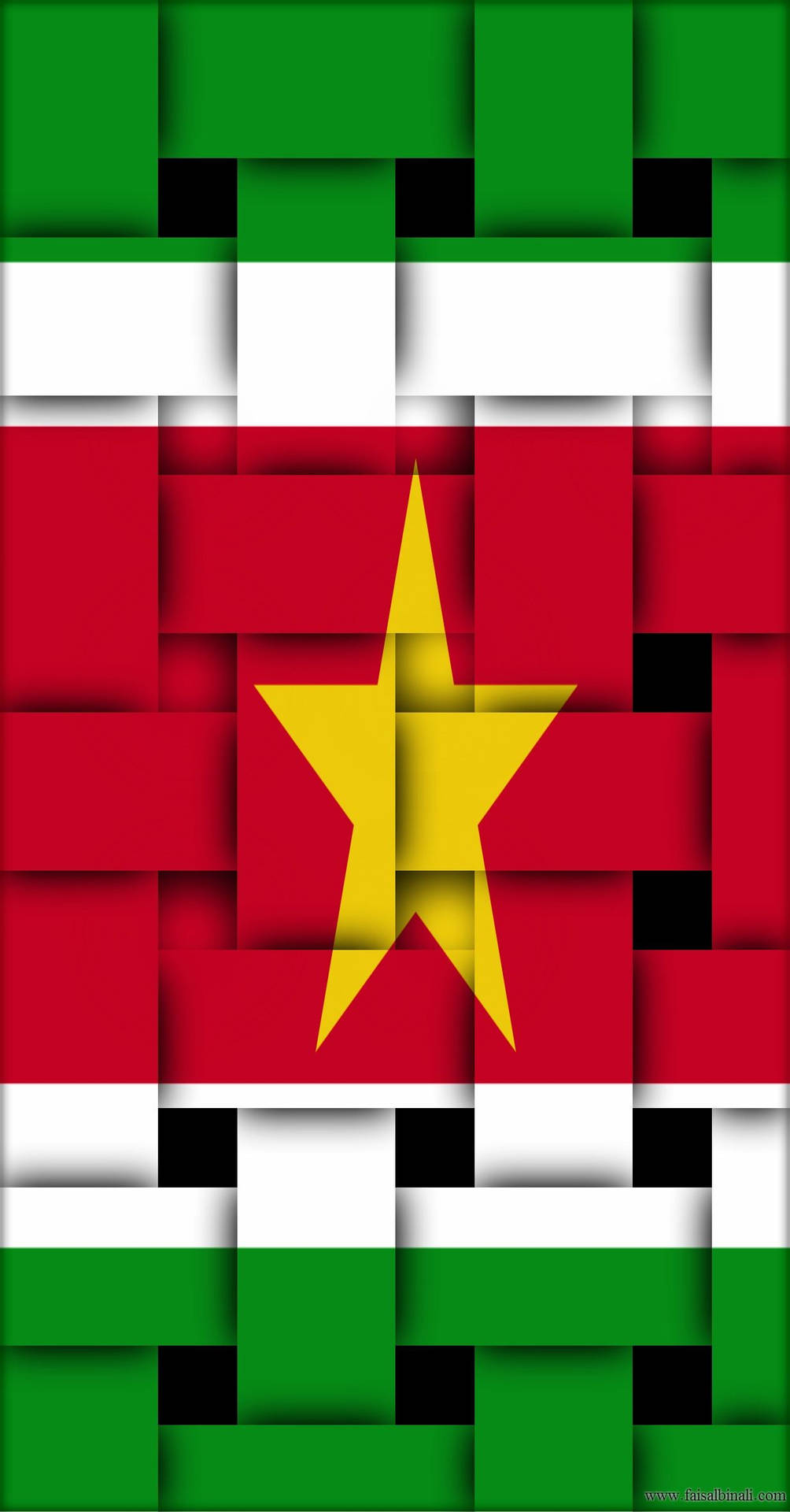 Suriname Woven Flag Background