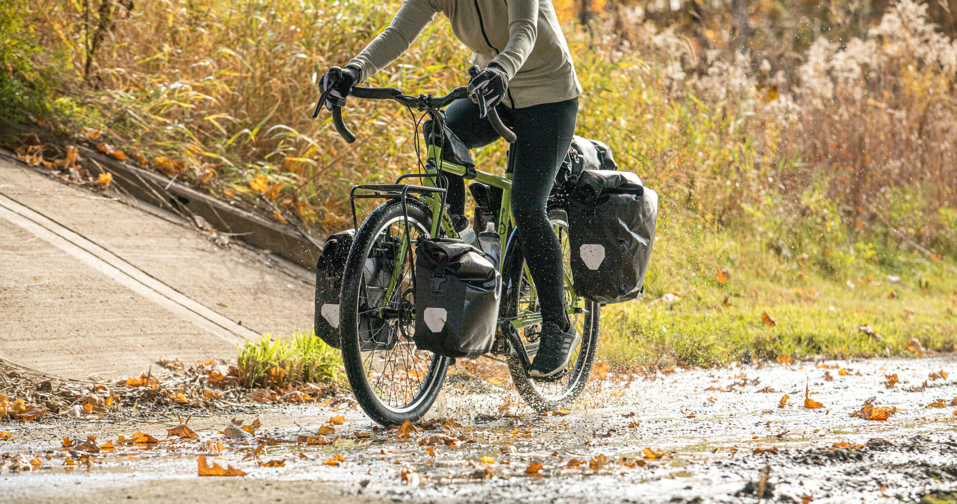 Surly Disc Trucker Bike Bags Background