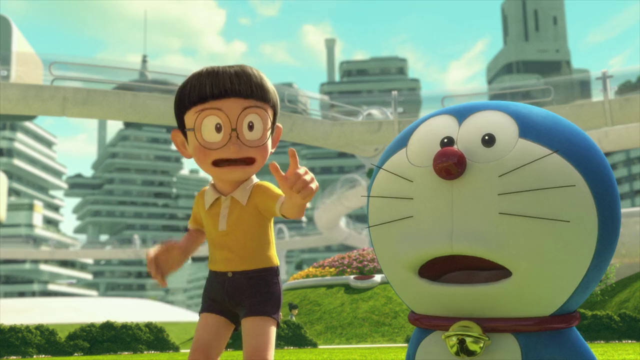 Surprised Doraemon And Nobita Background