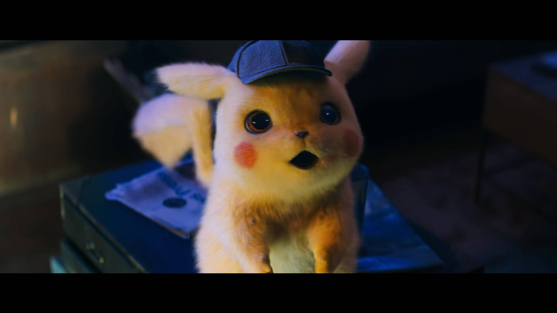Surprised Face Of Detective Pikachu Background