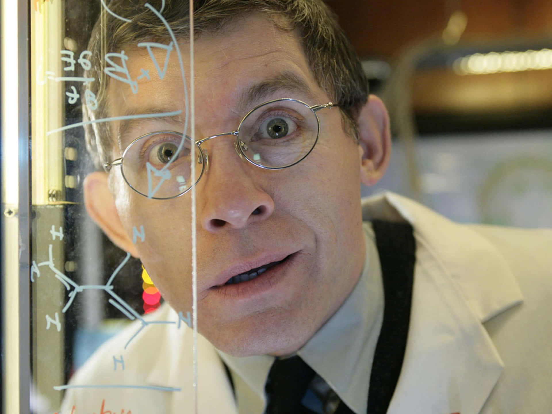 Surprised Scientist Expression Background