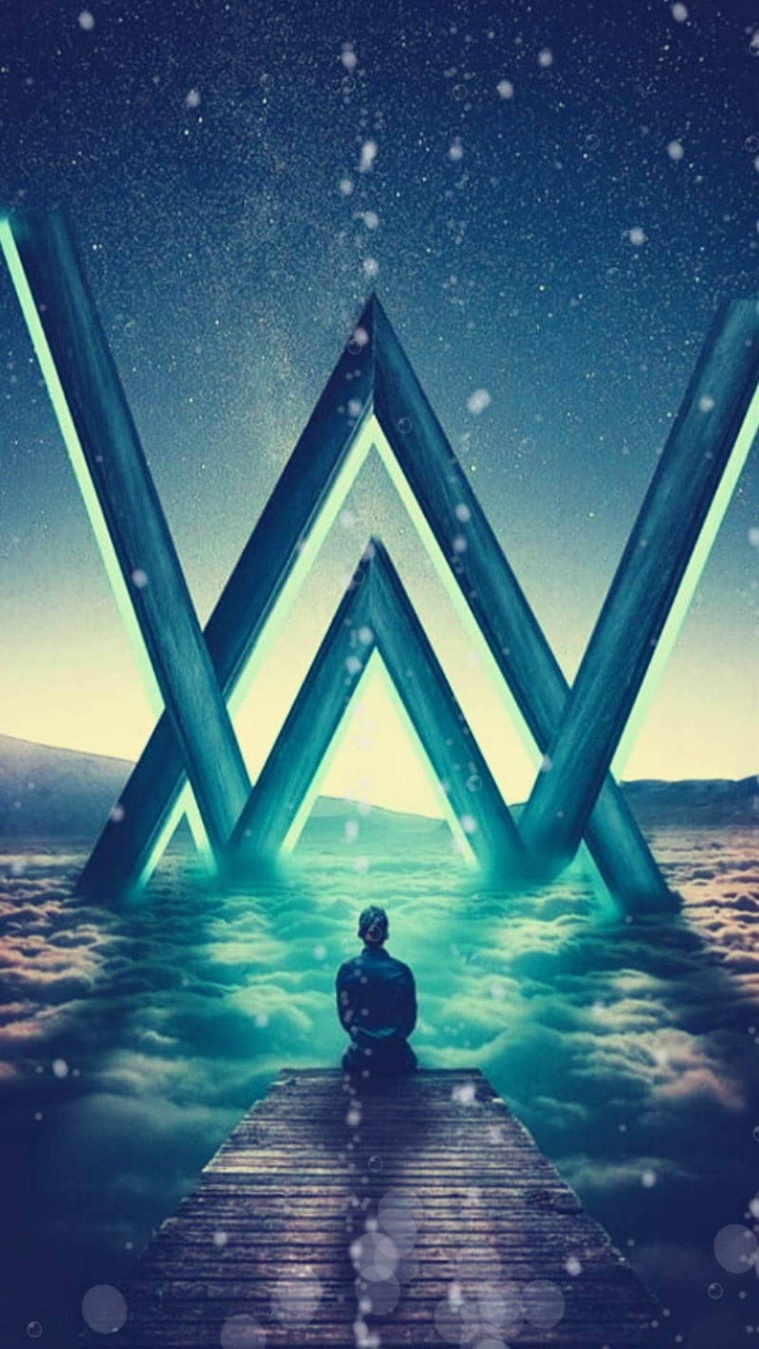 Surreal Alan Walker Logo Background