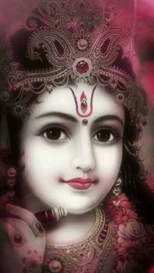 Surreal Beautiful Krishna Divine God Background