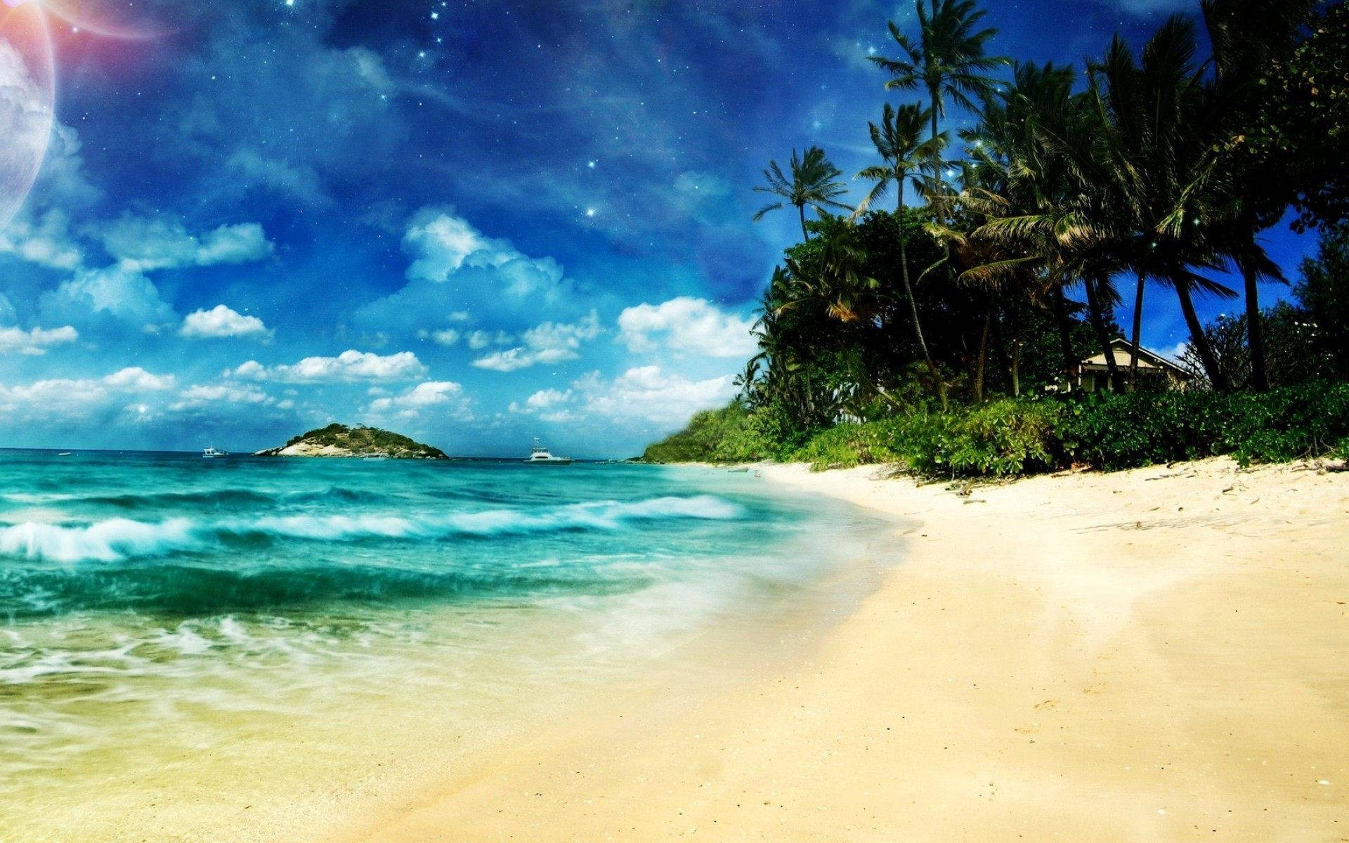 Surreal Costa Rica Beach Background