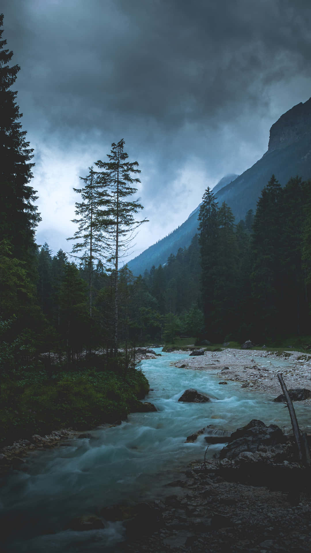 Surreal Dark Landscape Shrouded In Mist And Mystery Background