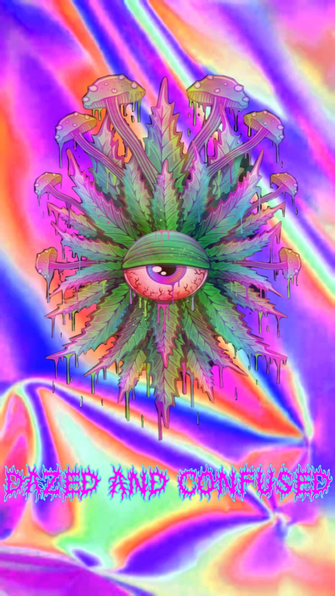 Surreal Psychedelic Landscape In Trippy Art Style Background