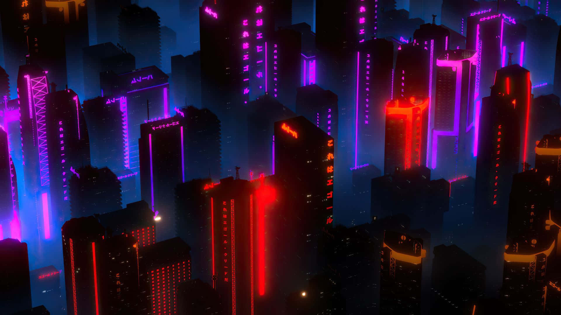 “surreal Scene Of Neon Lights In The Night Sky” Background
