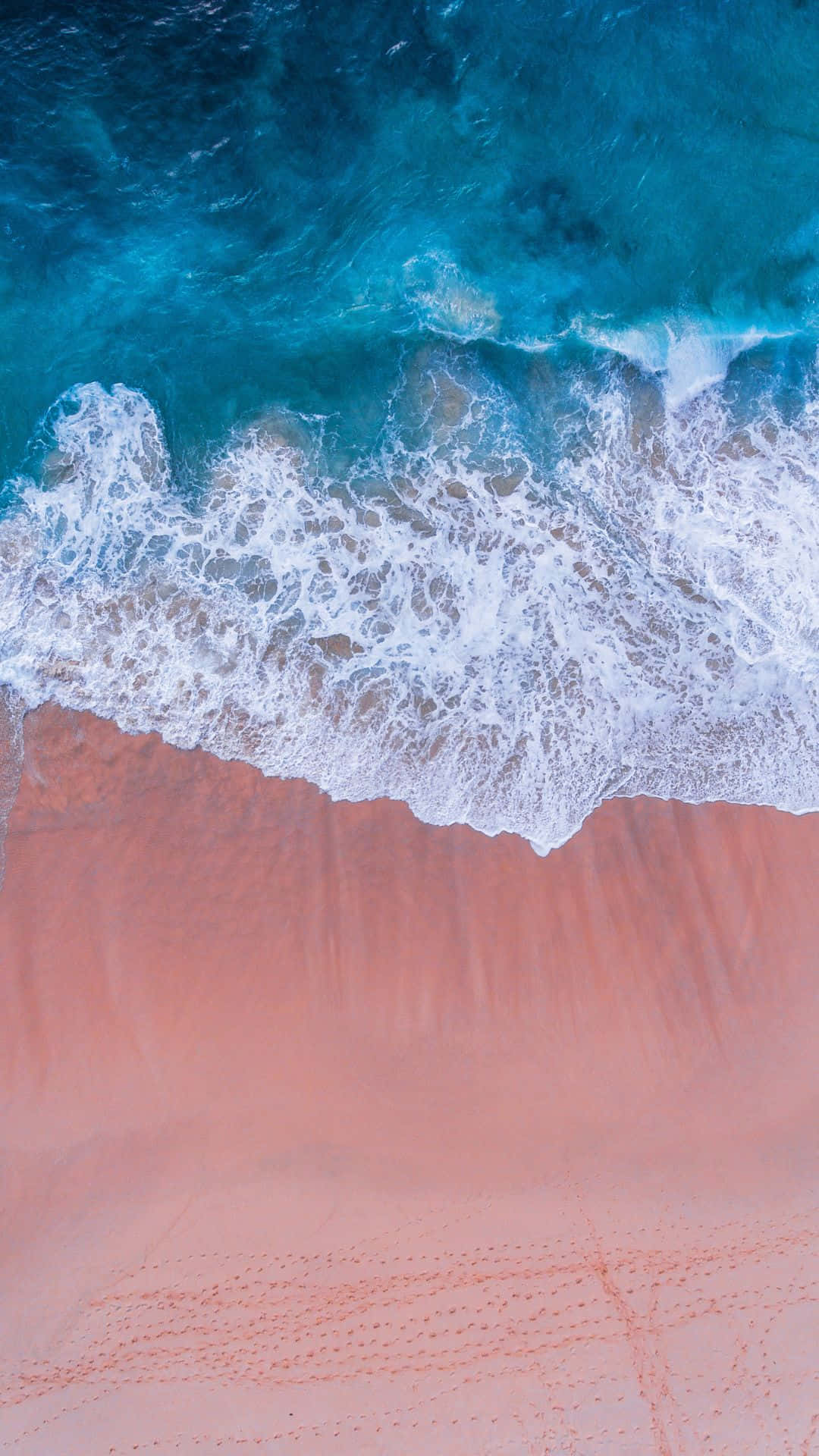 Surreal Sunset At Pink Beach Background