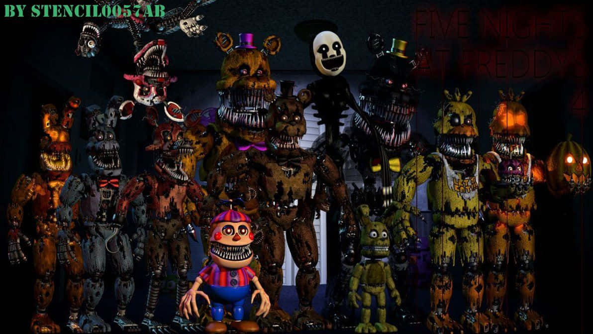 Survive Five Nights At Freddys From The Comfort Of Your Desktop Computer Background