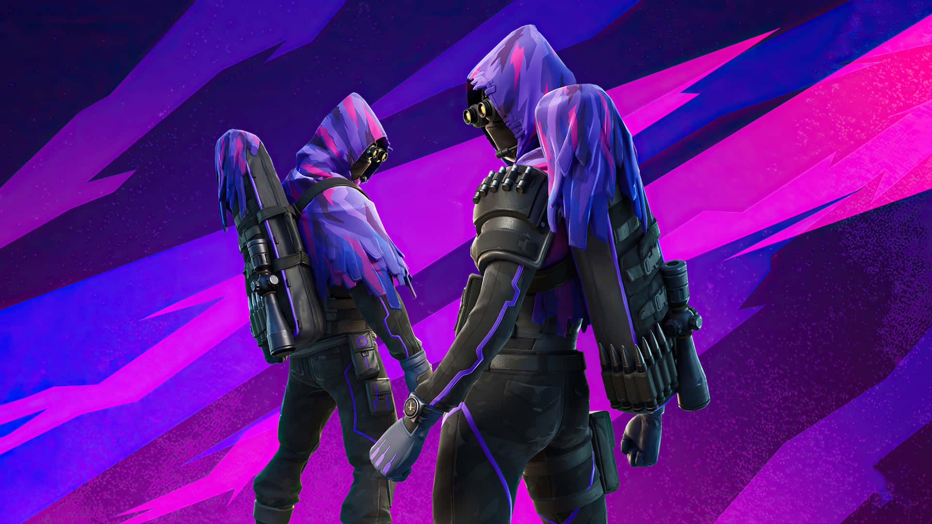 Survive The Battle Royale With A Vengeance In Fortnite Purple Background