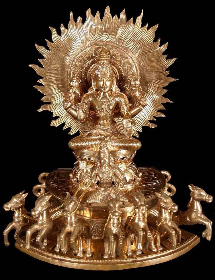 Surya Bhagwan Brass Figurine Background