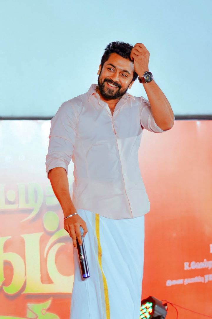 Surya Donning A Lungi Hd Background