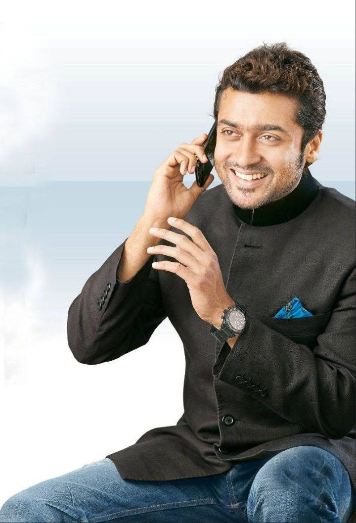 Surya In A Closed Black Long Sleeve Hd Background