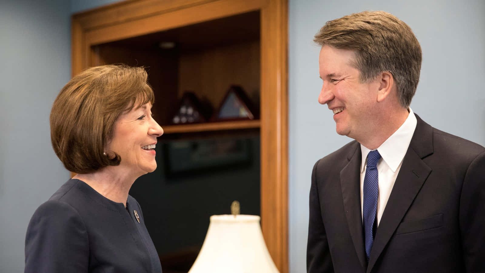 Susan Collins With Another Politician