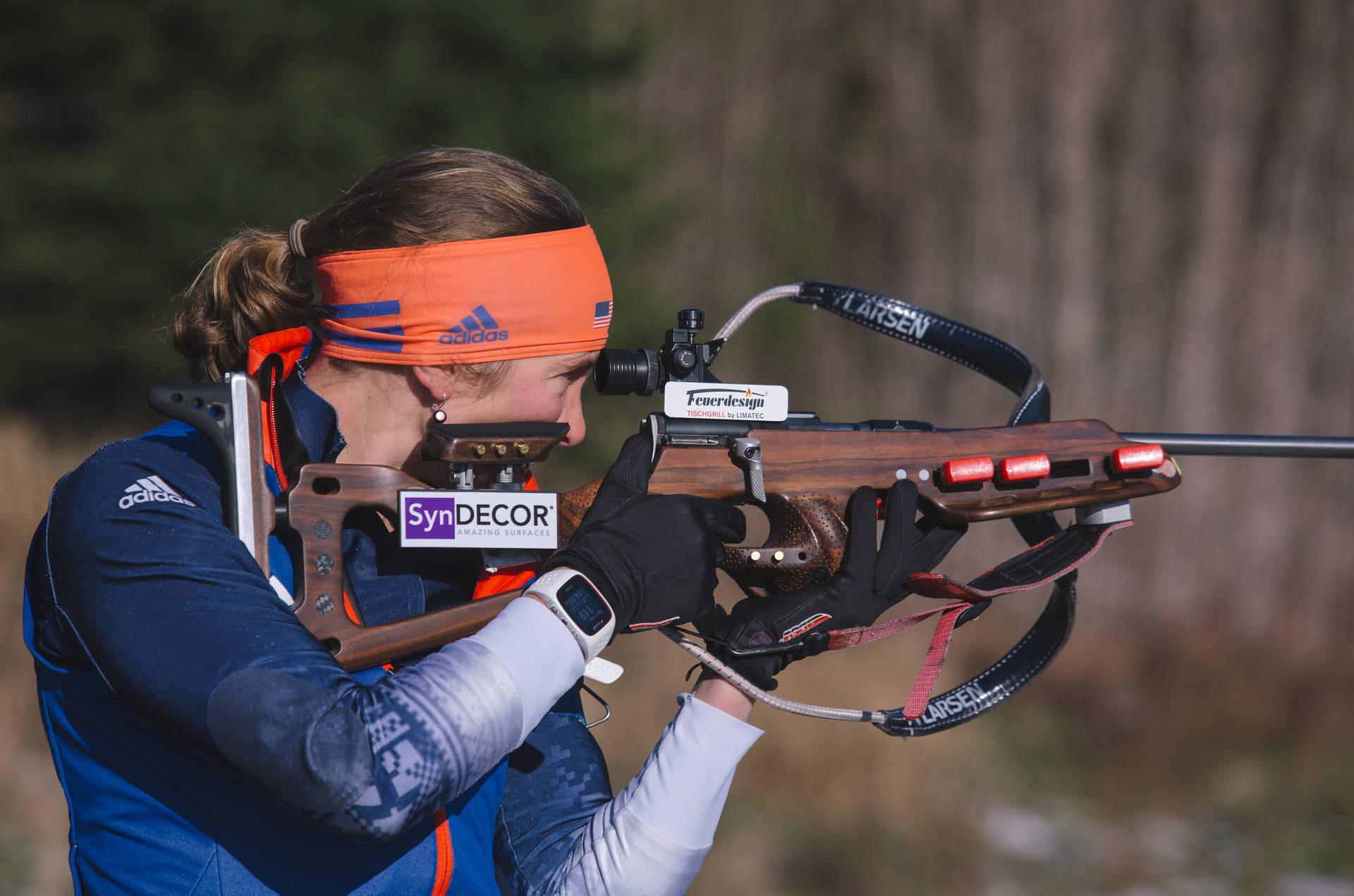 Susan Dunklee, An American Biathlete In Action Background