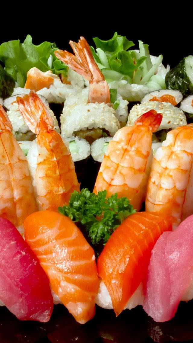 Sushi Ebi Food Iphone Background