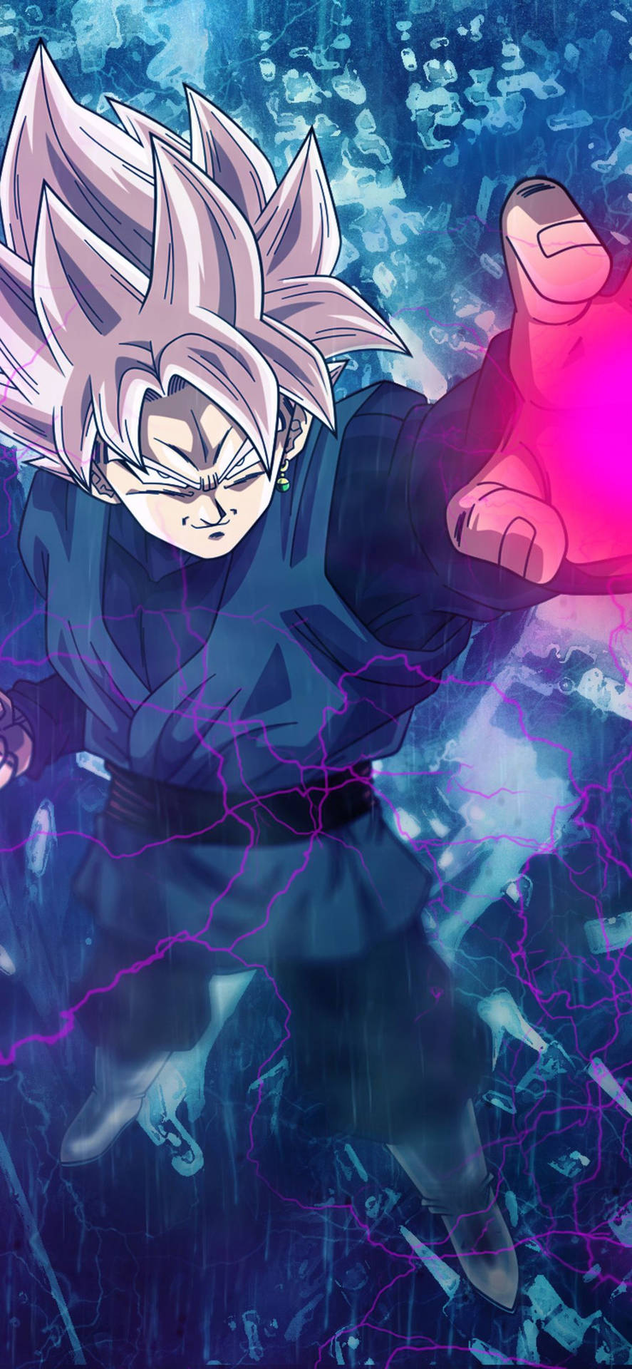 Suspended Blast Power Of Son Goku Iphone Background