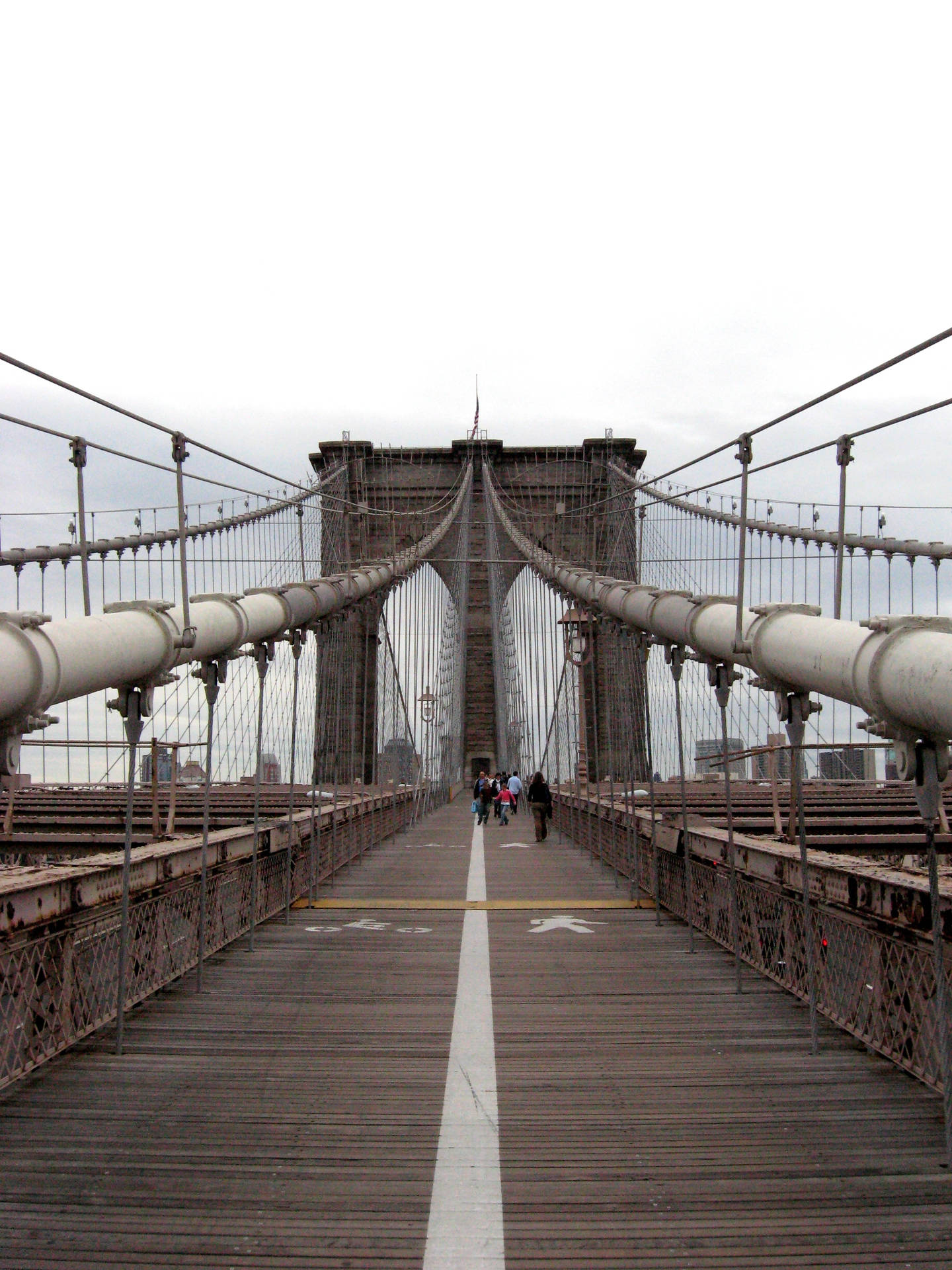 Suspenders At The Brooklyn Bridge Background