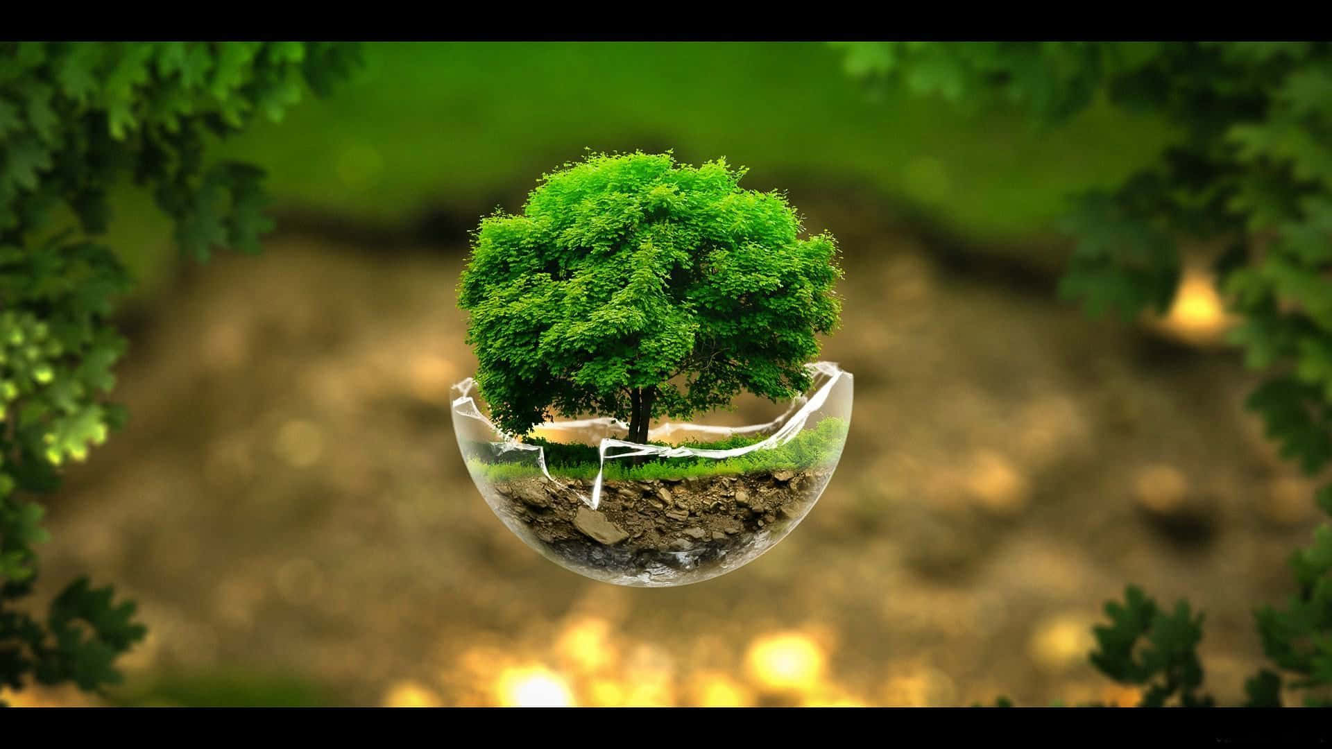 Sustainability Bubble Background