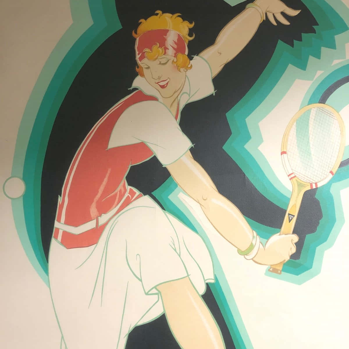Suzanne Lenglen Animated Illustration Background