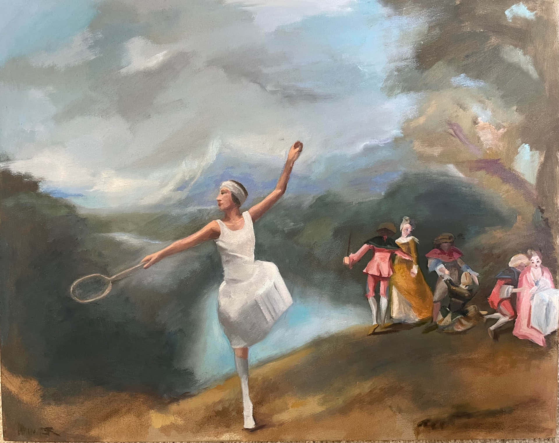 Suzanne Lenglen Artist's Painting Background