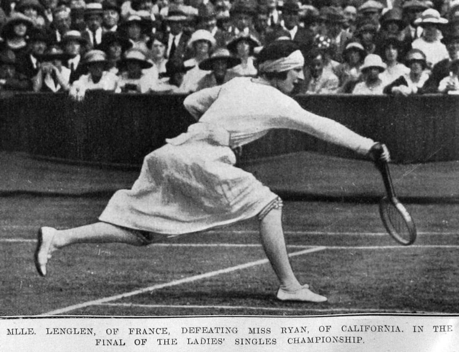Suzanne Lenglen Newspaper Clip Background