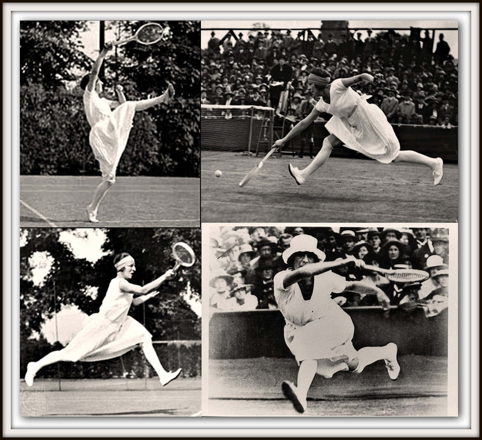 Suzanne Lenglen Vintage Photo Compilation Background