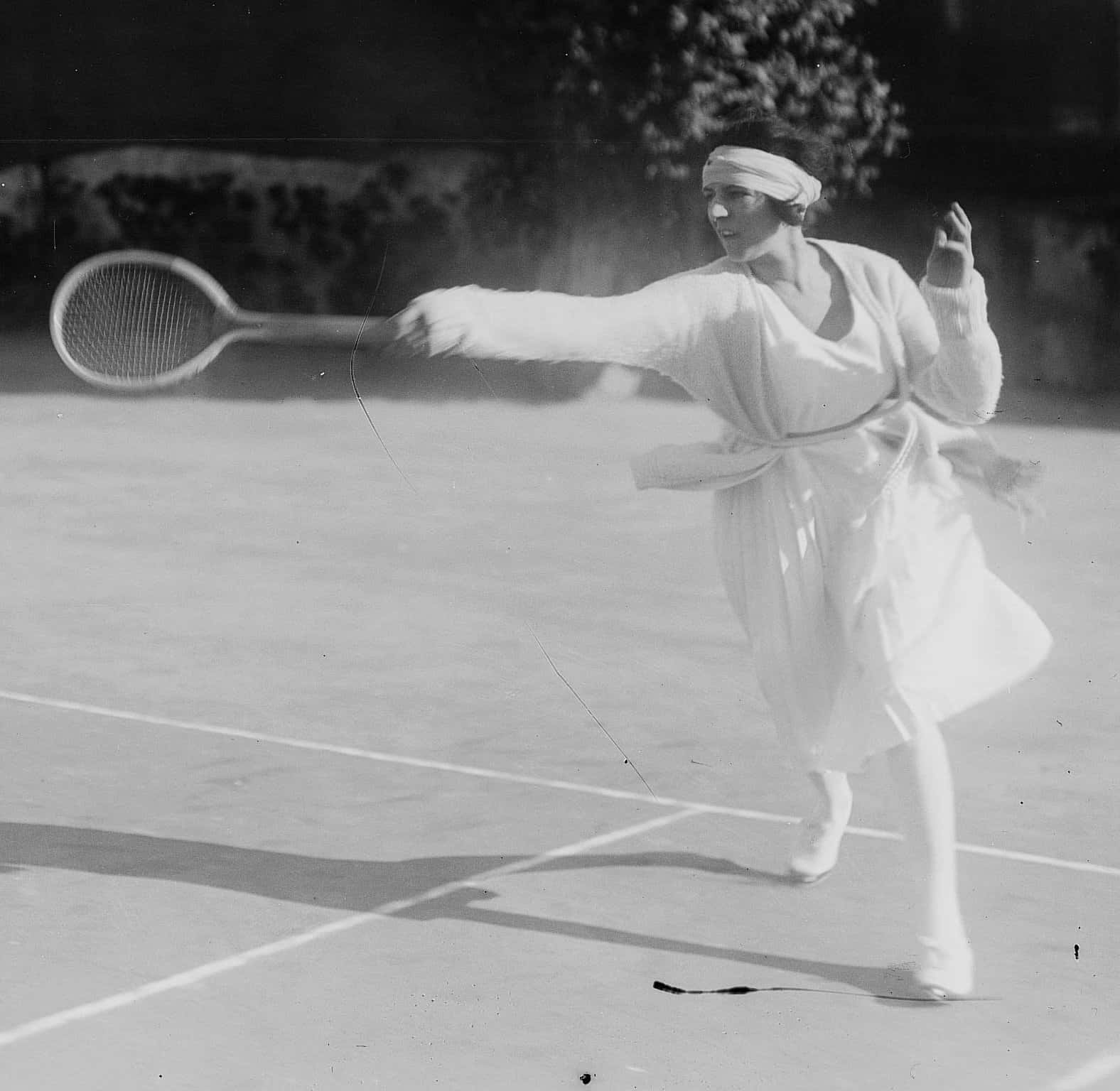 Suzanne Lenglen Vintage Photo Background