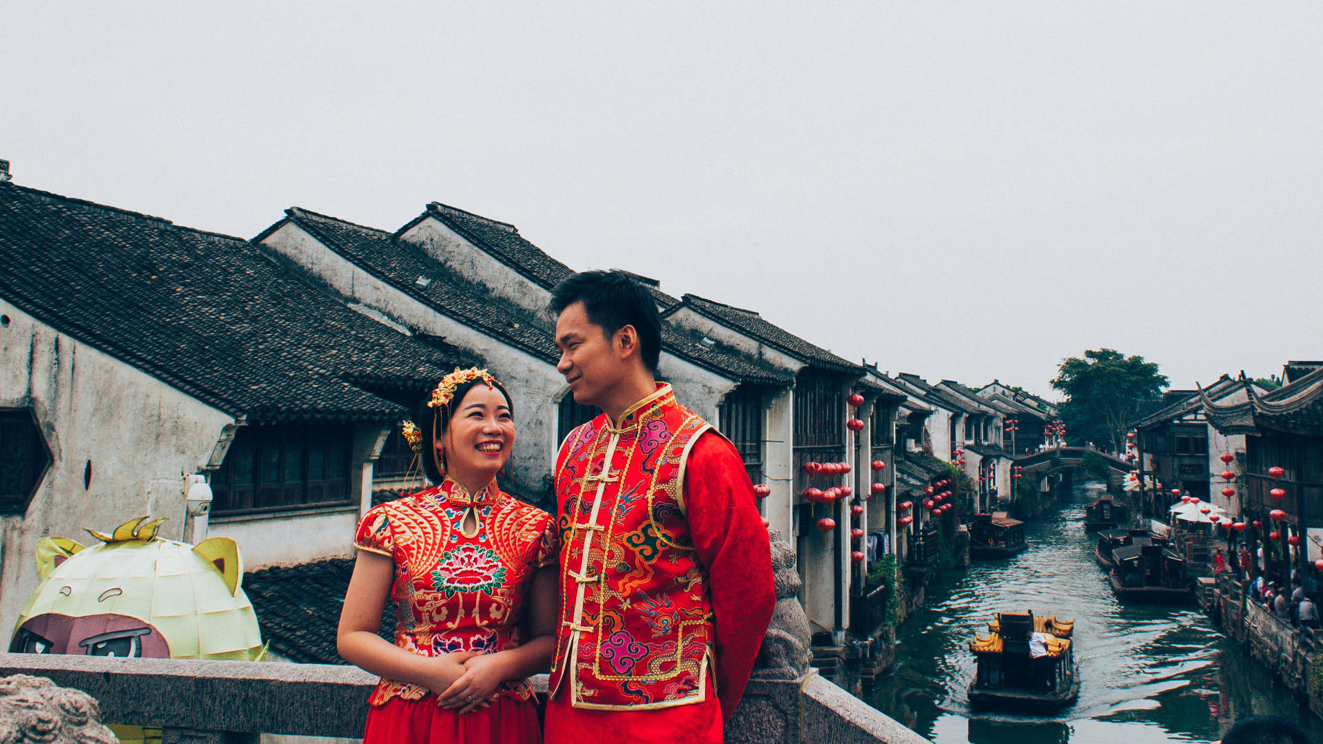 Suzhou Couple Photo Background