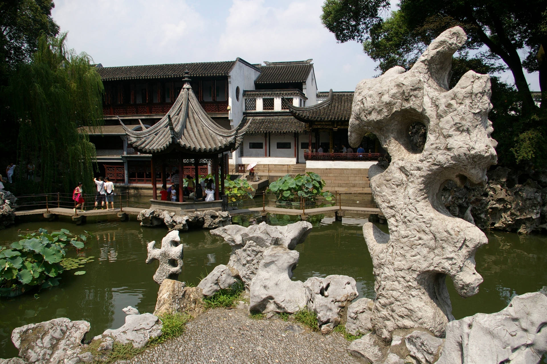 Suzhou Lion Grove Garden Background