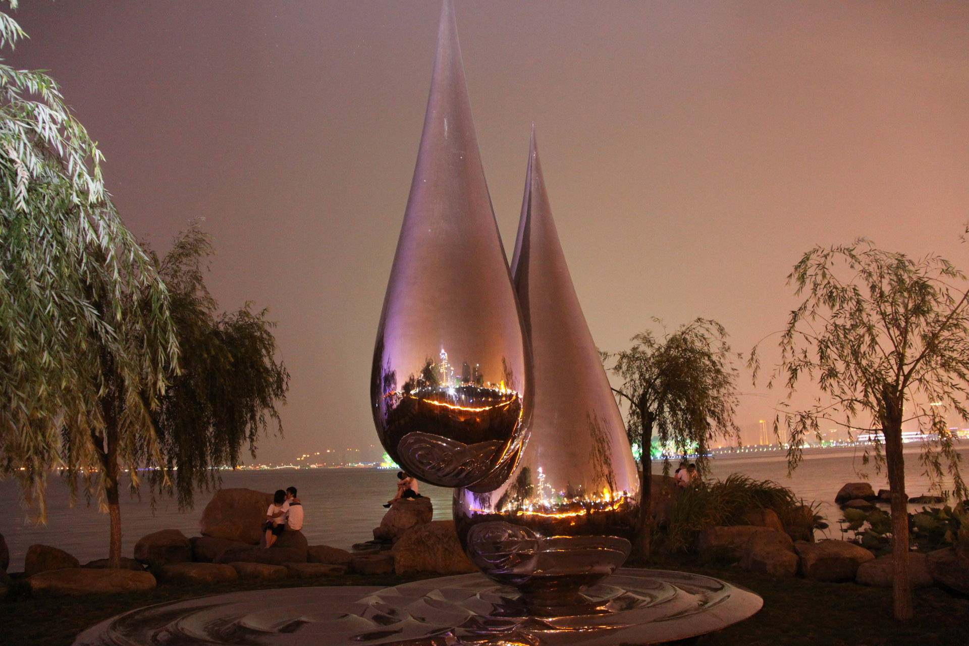 Suzhou Water Droplet Sculpture Background